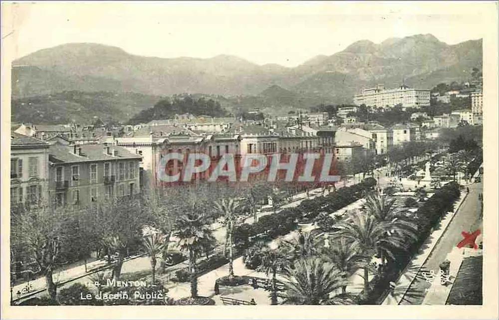 Menton — O Jardim Público - Frente