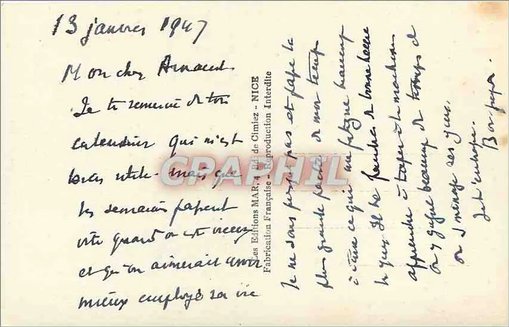 कैन्स — सूर्यास्त — पब्लिशर एमएआर, निस - पीछे