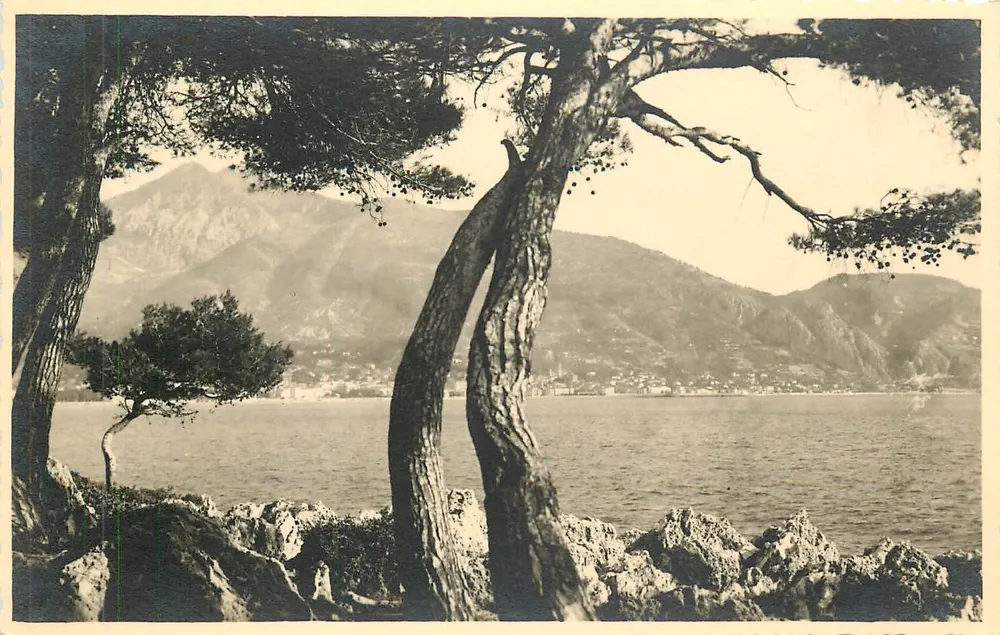 Cap d'Azur — Vista do mar e das montanhas — Véritable Photographie - Frente