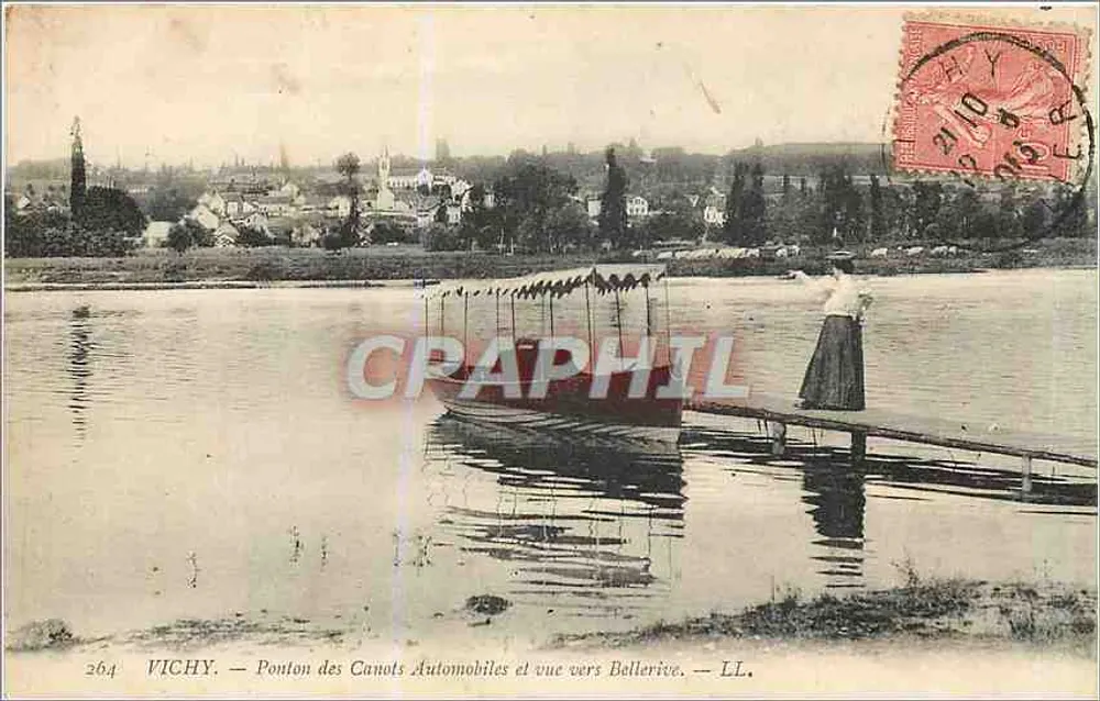 Vichy — Ponton des Canots Automobiles und Blick Richtung Bellerive — LL. - Vorderseite