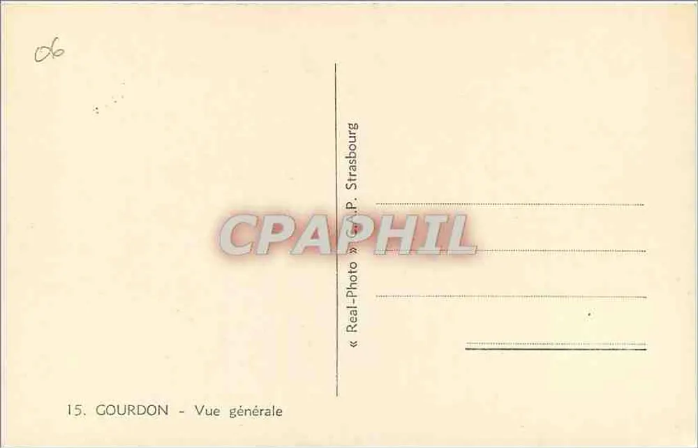 Gourdon — Ogólny widok — Real-Photo, Strasbourg - Rewers
