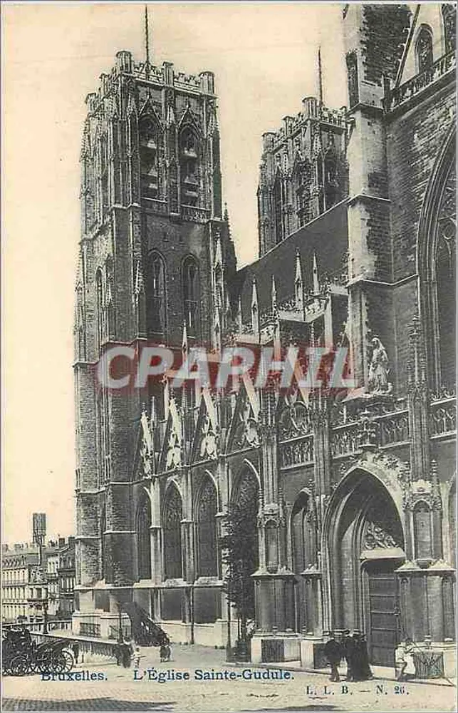 Bruxelas — A Igreja de Santa Gudula — L. L. B. — N. 26 - Frente