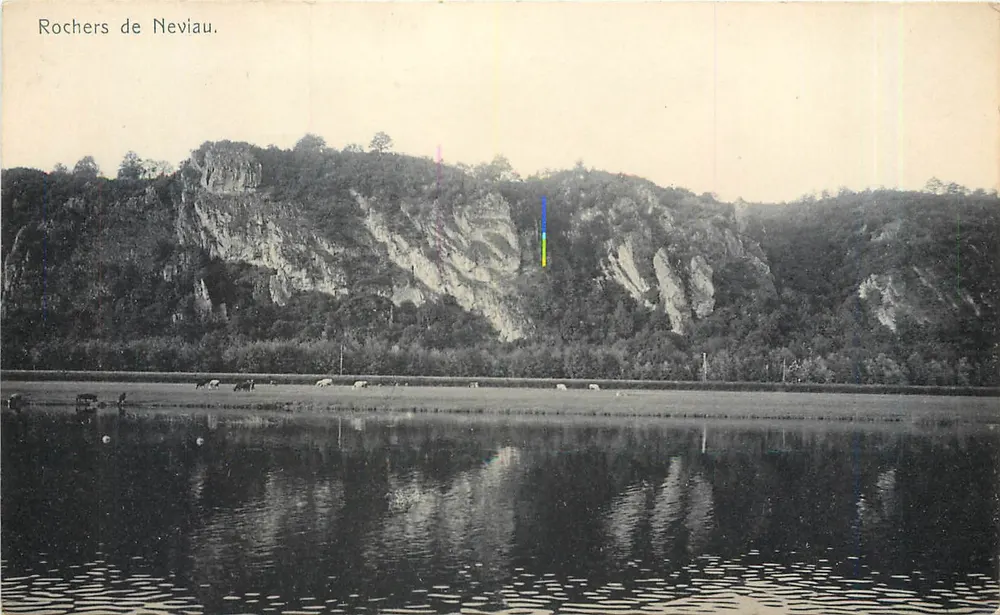 Rochas de Neviau — vista da vale da Meuse — Nels, Bruxelas, Série Davo-Wignon, No. 11 - Frente