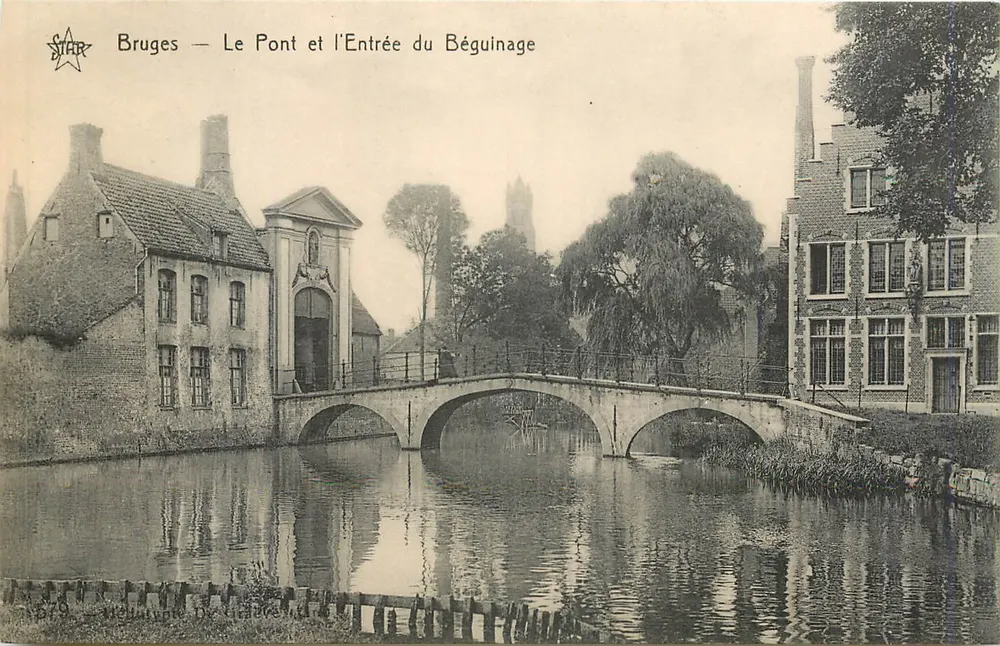 Bruges — Le Pont et l'Entrée du Béguinage — Éditeur STAR - Recto