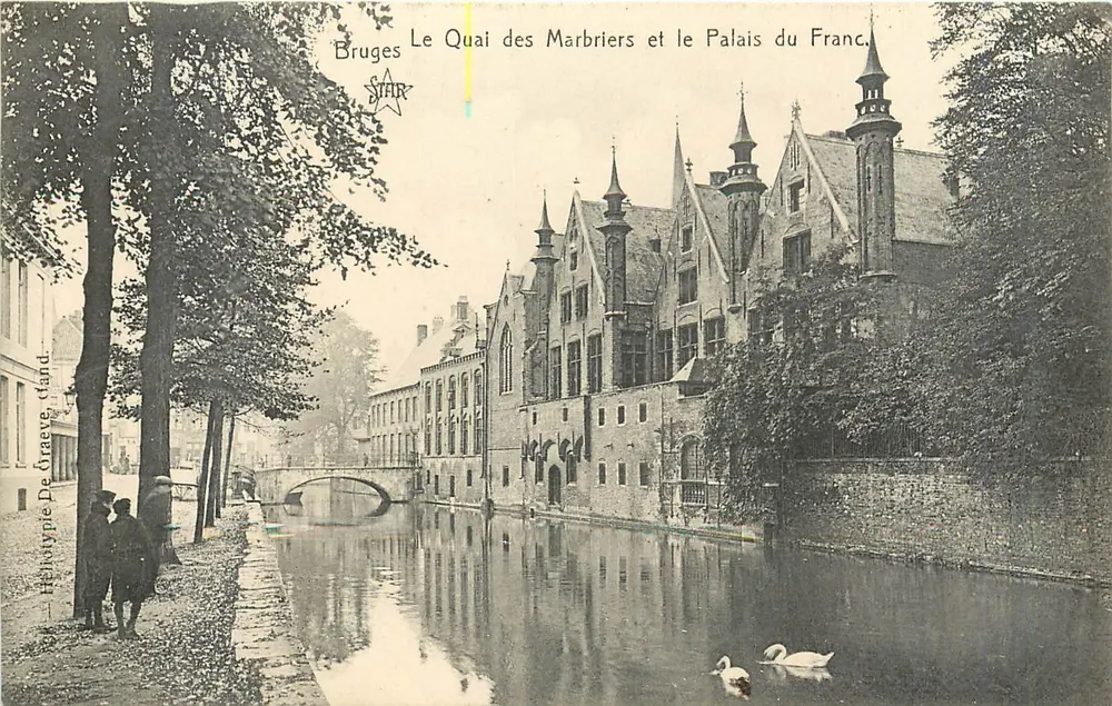 Brügge - Der Marmorhafen und das Palast des Franc — Hénetypie De Graeve, tand. STAR - Vorderseite