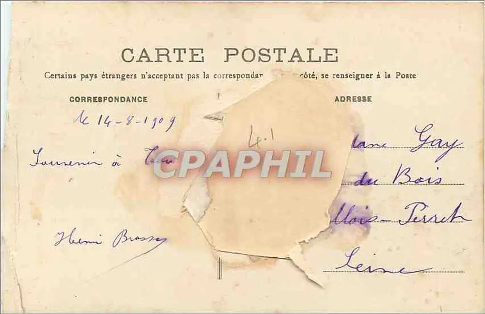 Blois - Le Château - Façade Louis XII — éditeur ThG, n° de série 502 - Verso