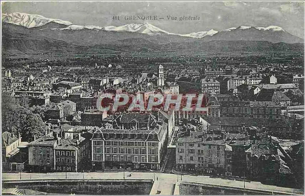Grenoble — Vista geral — Editor: C. L. F. (n° 401) - Frente