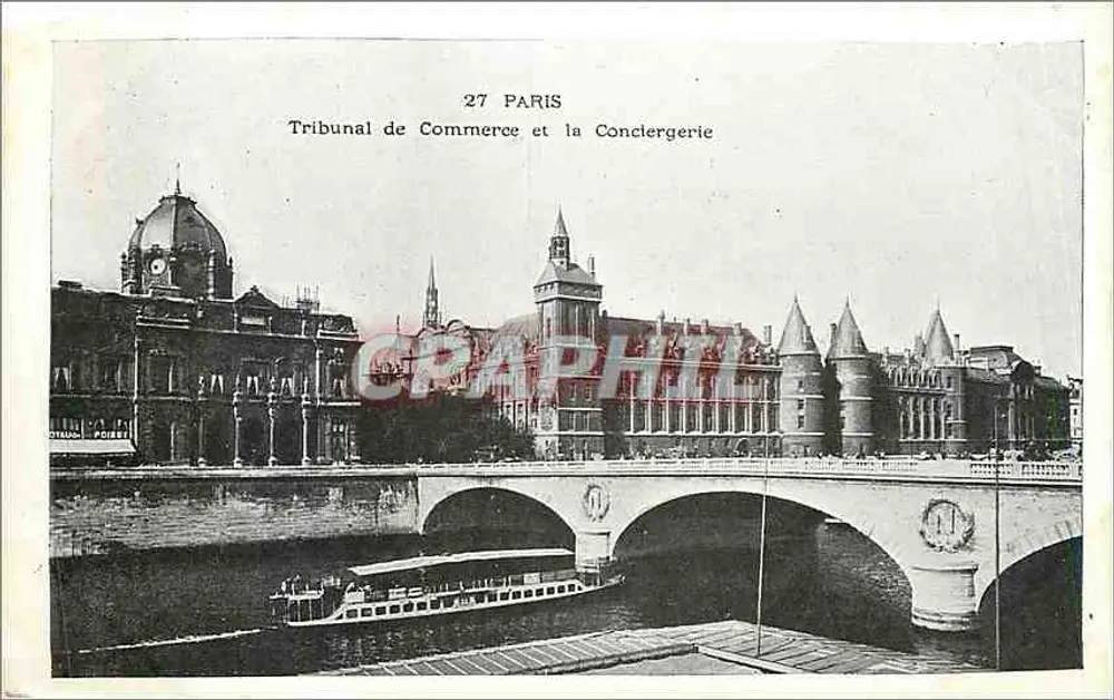 Paris — Tribunal de Comércio e a Conciergerie — 27 PARIS - Frente