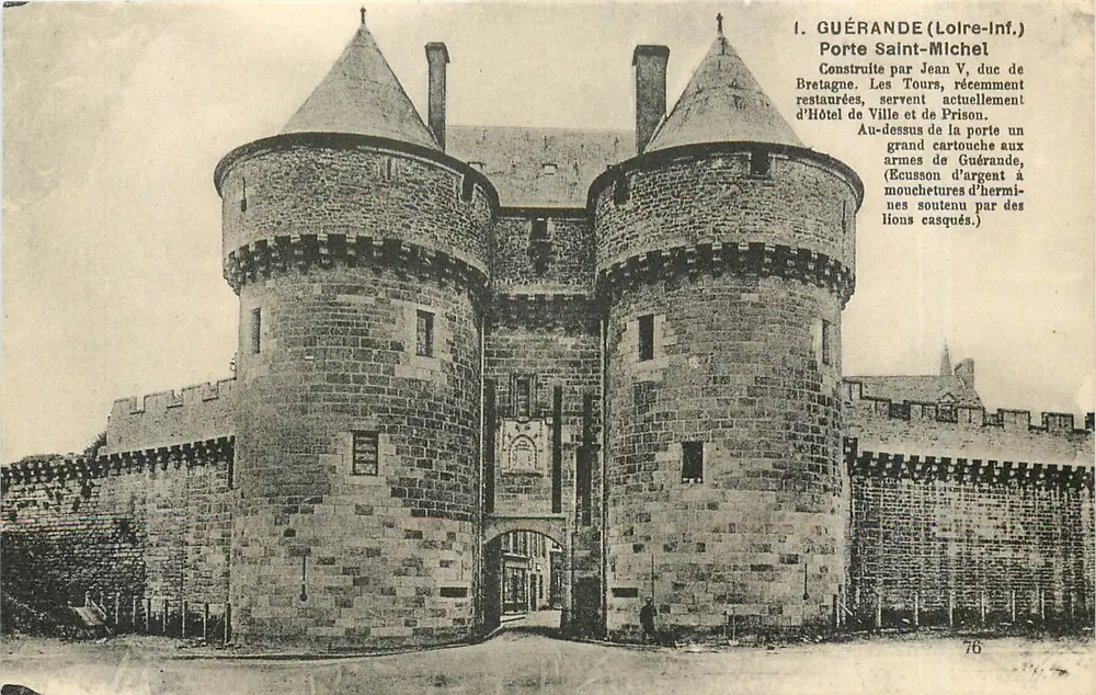 Guérande (Loire-Inf.) — Porte Saint-Michel — F. Chapeau, éditeur Nantes, n°76 - Recto