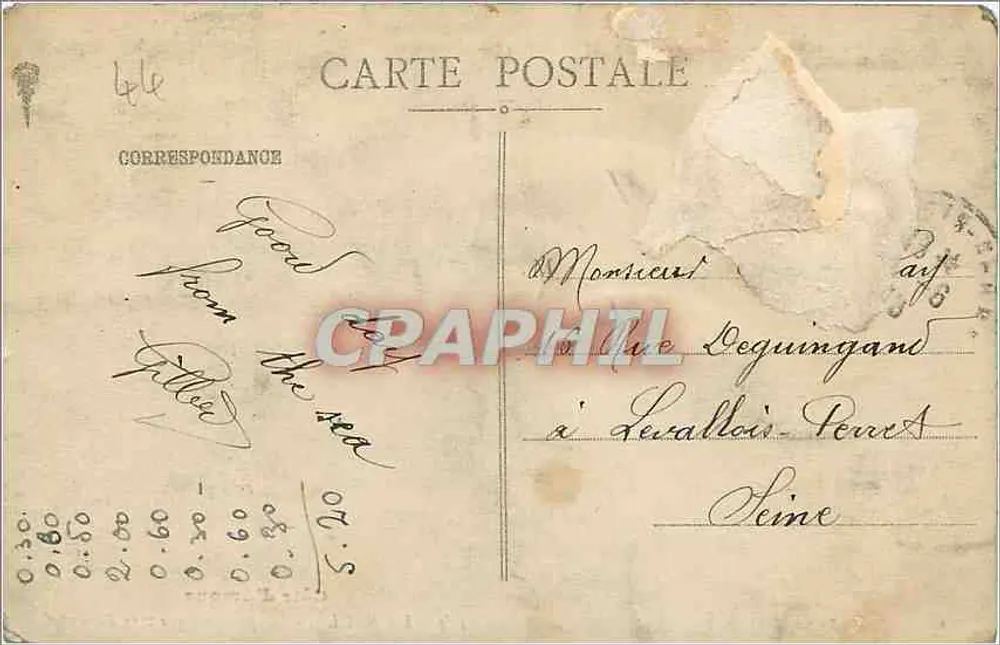 La Baule - Vue panoramique vers Pornichet — Côte d'Amour — éditeur Armand et Nozais, Nantes, n° 124 - Verso