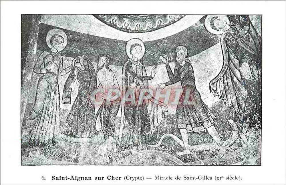 Saint-Aignan sur Cher (Cripta) — Milagro de San Guillermo (siglo XI) - Anverso