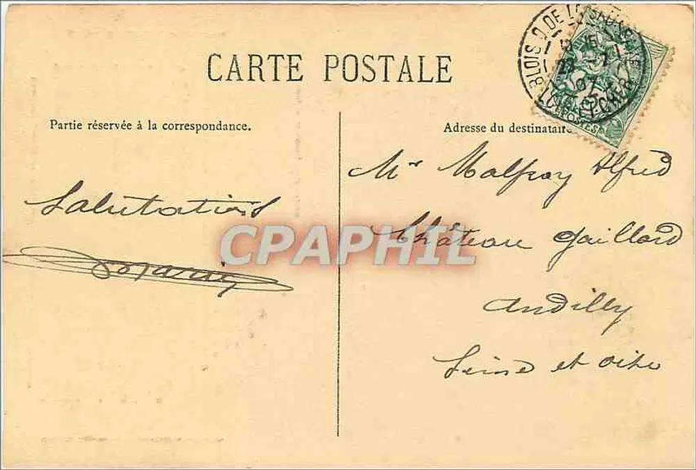 Castelo de Cheverny — Loir e Cher — H. Chevallier, editor, Paris, n° 137 - Verso