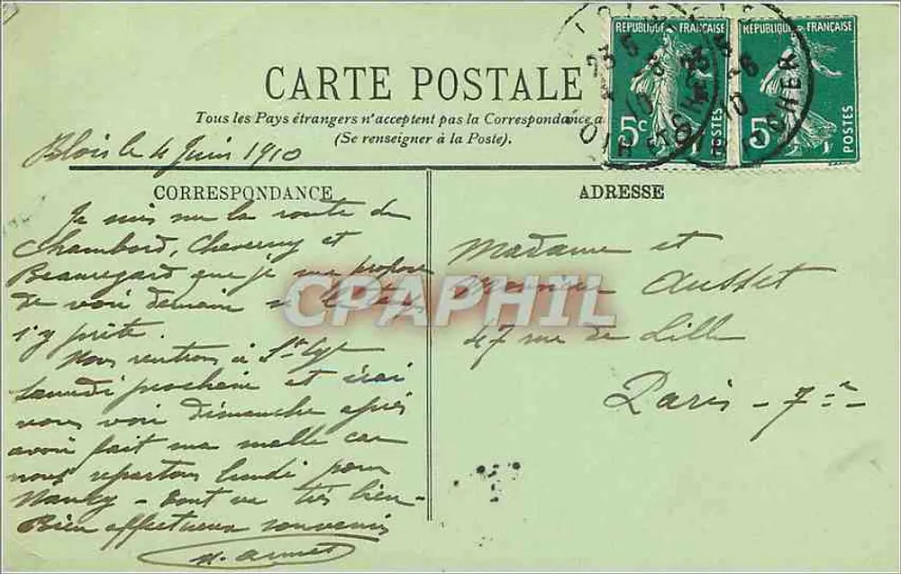 Blois — O Castelo — L.L. - Verso