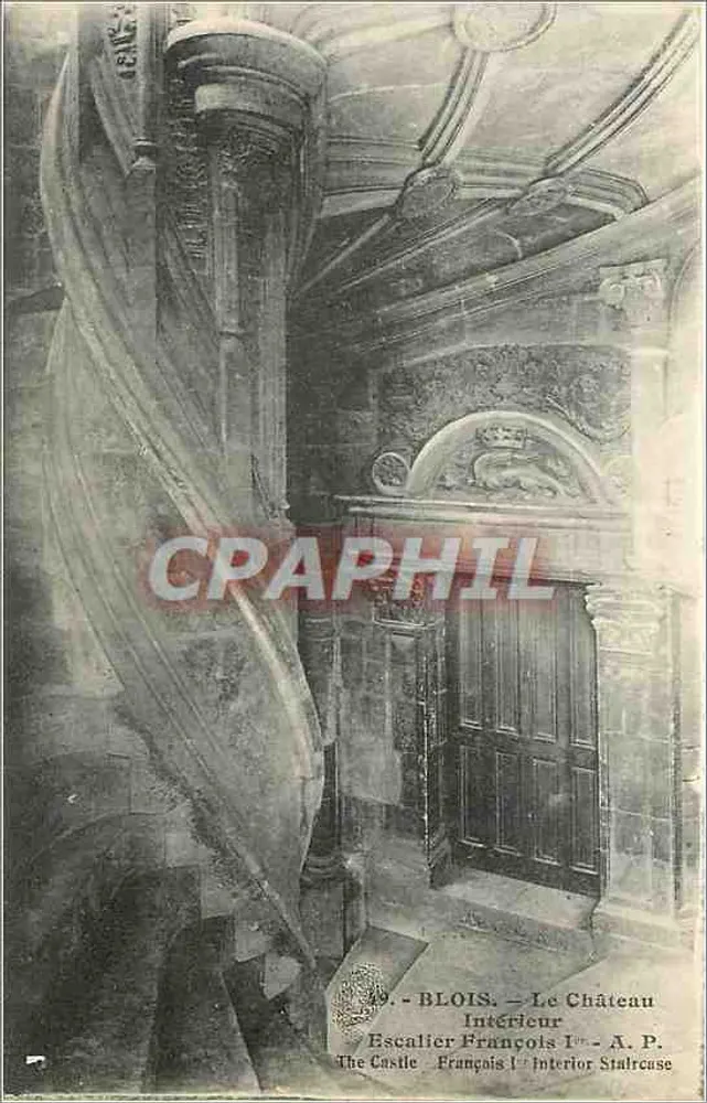 Blois — Le Château Intérieur — Escalier François Ier — A.P. - Recto