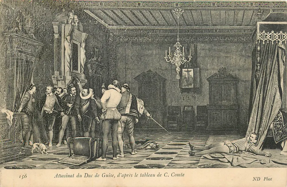 Assassinato do Duque de Guise — segundo o quadro de C. Comte — ND Phot - Frente
