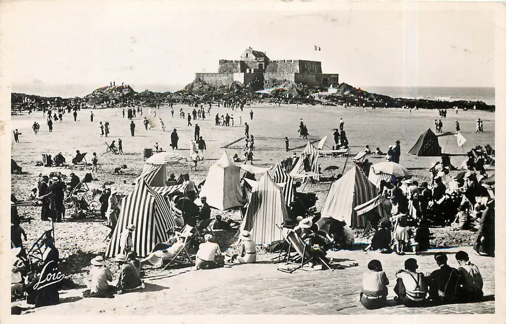 Plage de l'Éventail — Fort National — Édition Côte d'Émeraude - Recto