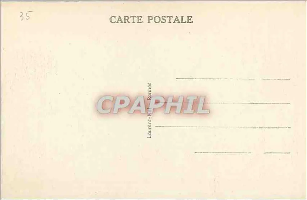 Rennes - Le Thabor - Entrada da Rue de Paris — editor Loïc, n° 4491 - Verso