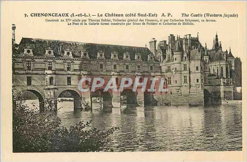 Chenonceaux (Loire-et-Loire) — Le Château (côté Sud-Est) — A.P. - Recto