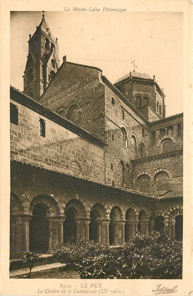 O Claustro e a Catedral (século IX) — LE PUY — Editor Ideal - Frente