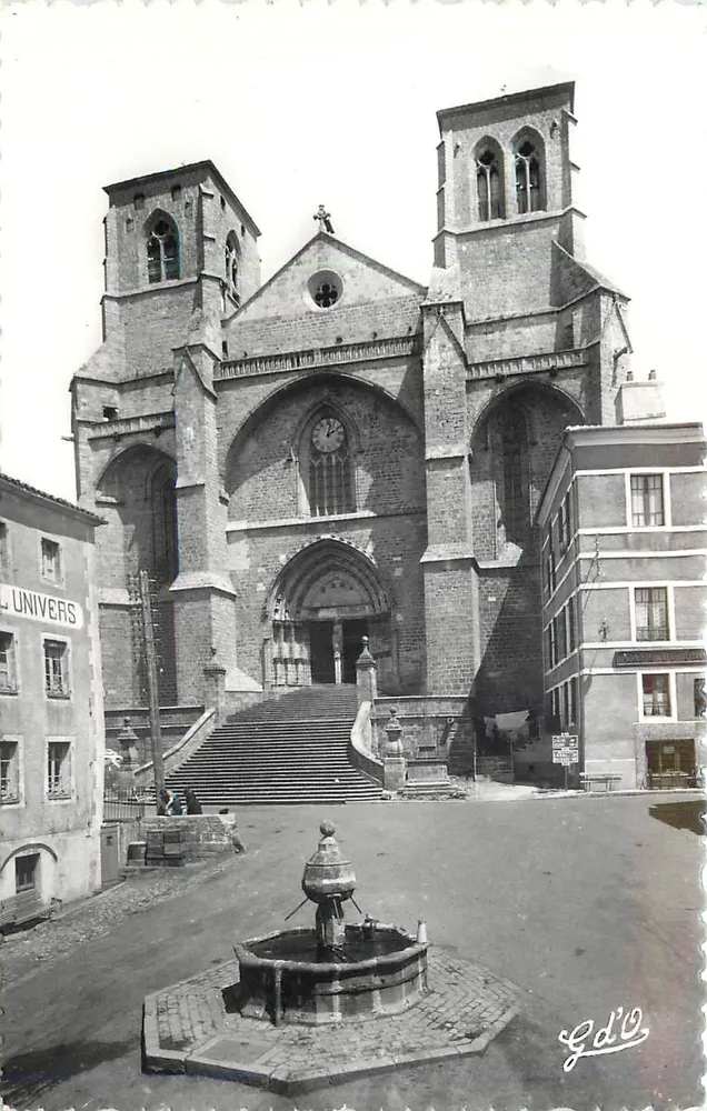 La Chaise-Dieu — Abteikirche Saint-Robert, Portal und Westfassade — Photophil Edition - Vorderseite
