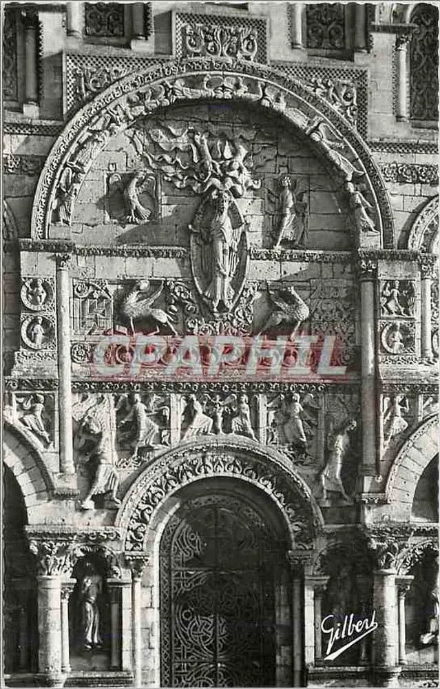 Angoulême — Kathedrale Saint-Pierre, zentrales Motiv der Fassade — Éditions Charentaises d'Art Gilbert - Vorderseite