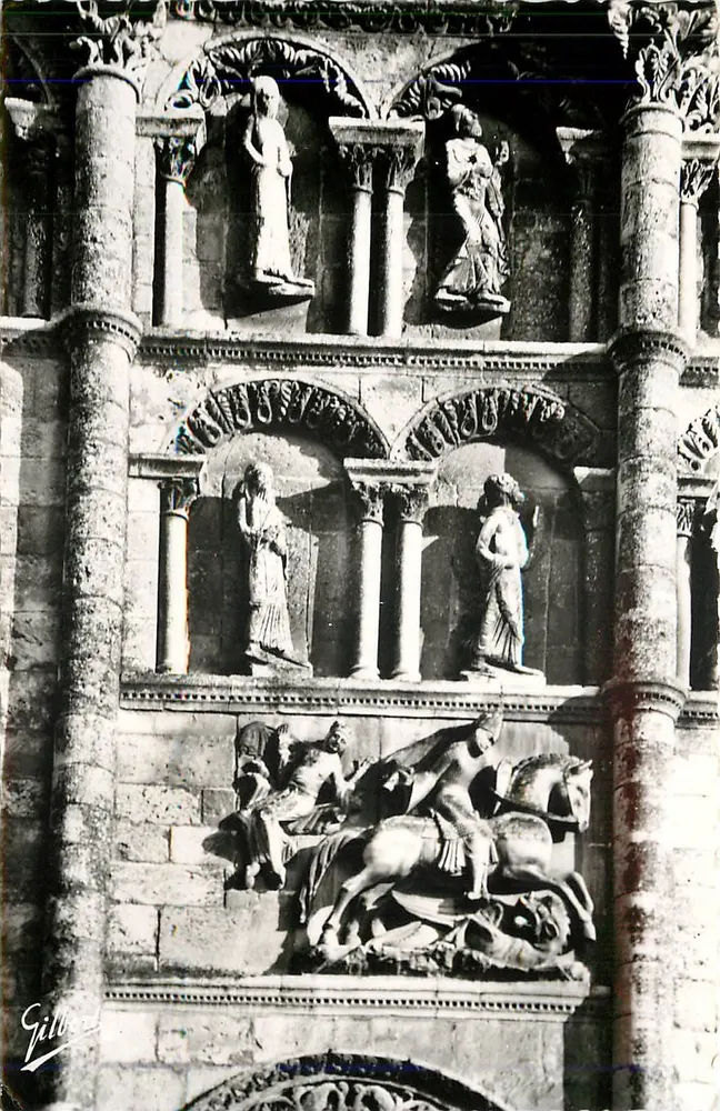 Kathedrale Saint-Pierre von Angoulême — Details der Fassade Saint-Georges — Éditions Charentaises d'Art A. GILBERT - Vorderseite