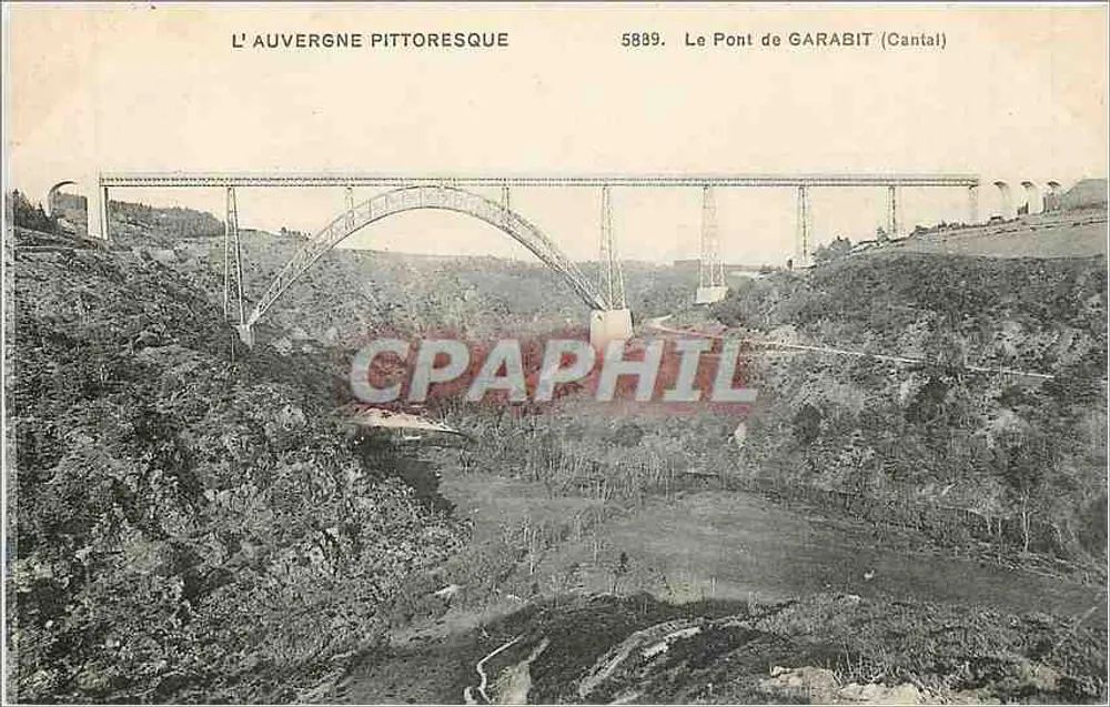 O Ponte de GARABIT (Cantal) — A Auvergne pittoresca — série 5839, editor L'Auvergne Pittoresque - Frente