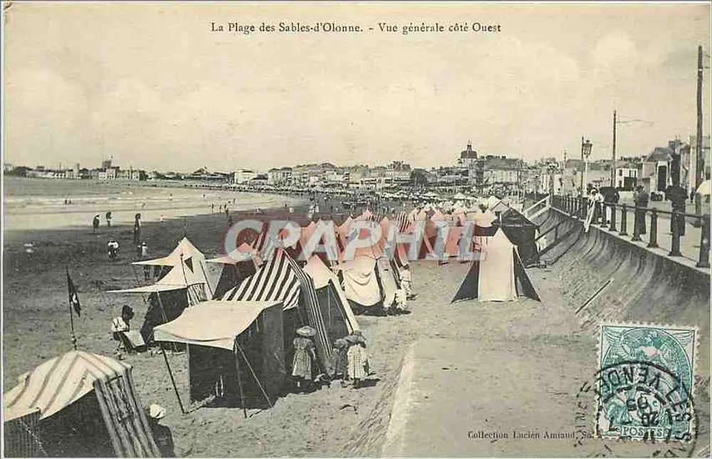 La Plage des Sables-d'Olonne — Vue générale côté Ouest — Collection Lucien Amaud - Recto