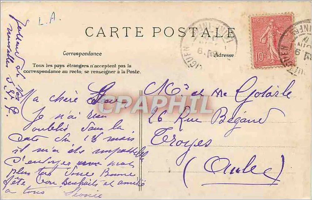 NANTES — Entrada do Castelo — E.L.D. - Verso