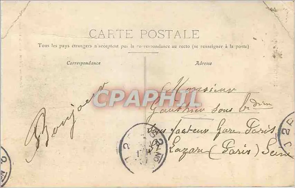 Bourges - A Catedral — Rousseau Frères, editores, Bourges - Verso