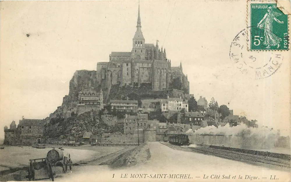 Le Mont-Saint-Michel — Le Côté Sud et la Digue — LL. - Recto