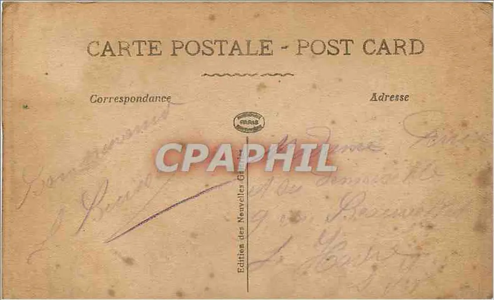 Arras — Place e Square de la Gare — ruínas — Édition des Nouvelles-Gaules - Verso