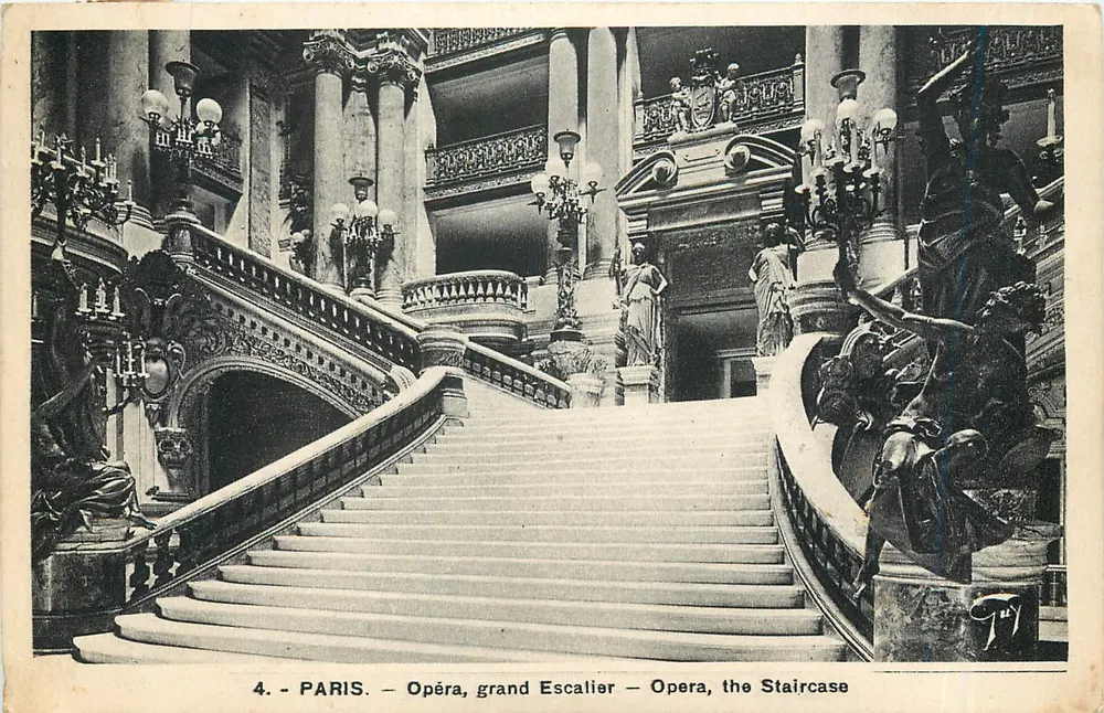 PARIS — Opéra, wielki schodzie — Opera, the Staircase — n°4 - Awers