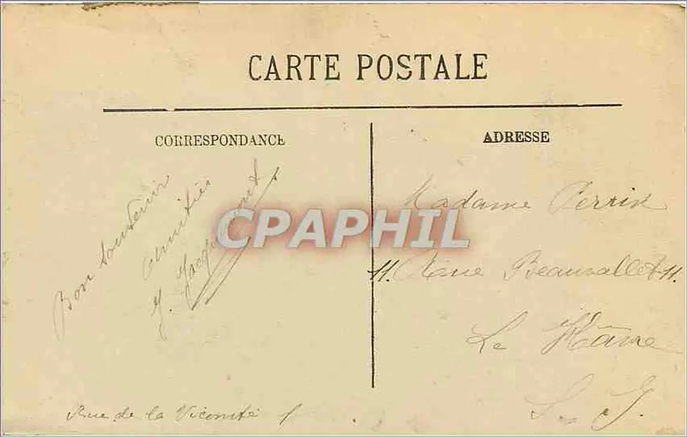 Rouen — Das Justizpalast. Übersicht der Rue aux Juifs — LL. - Rückseite
