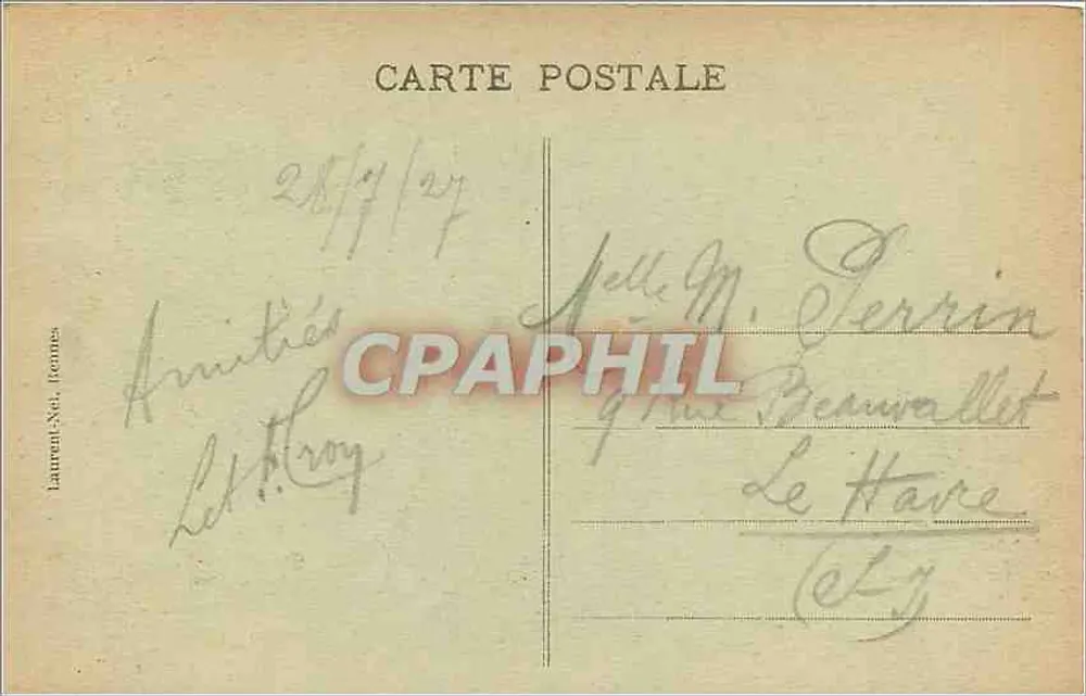 Monte-São-Miguel - Lado Sul — editor Laurent-Nel, n° 168 - Verso