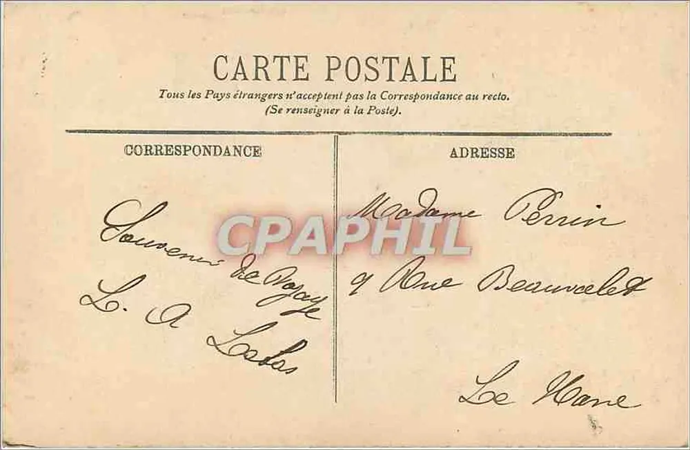 Paris — A Conciergerie — LL. — n° 571 - Verso
