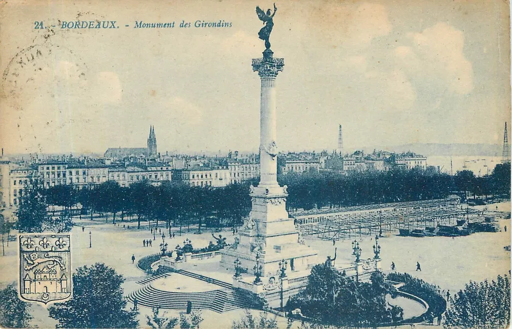 Bordeaux - Monument dei Girondini — editore sconosciuto, n° 24 - Recto