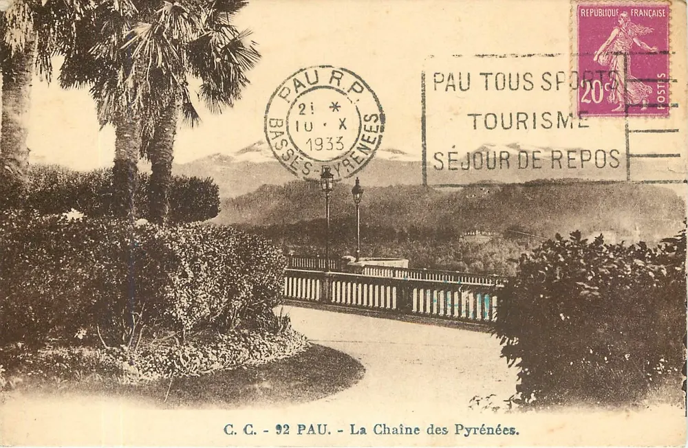 A Cadeia dos Pirineus — Pau — editor C.C. - 92 Pau - Frente