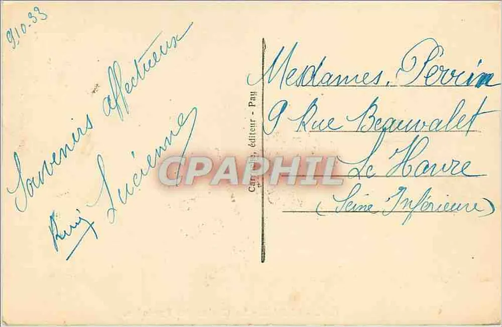 A Cadeia dos Pirineus — Pau — editor C.C. - 92 Pau - Verso