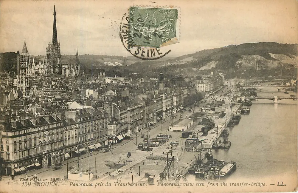 Rouen — Panorama tirado do Transbordeur — Vise Paris n° 139 - Frente