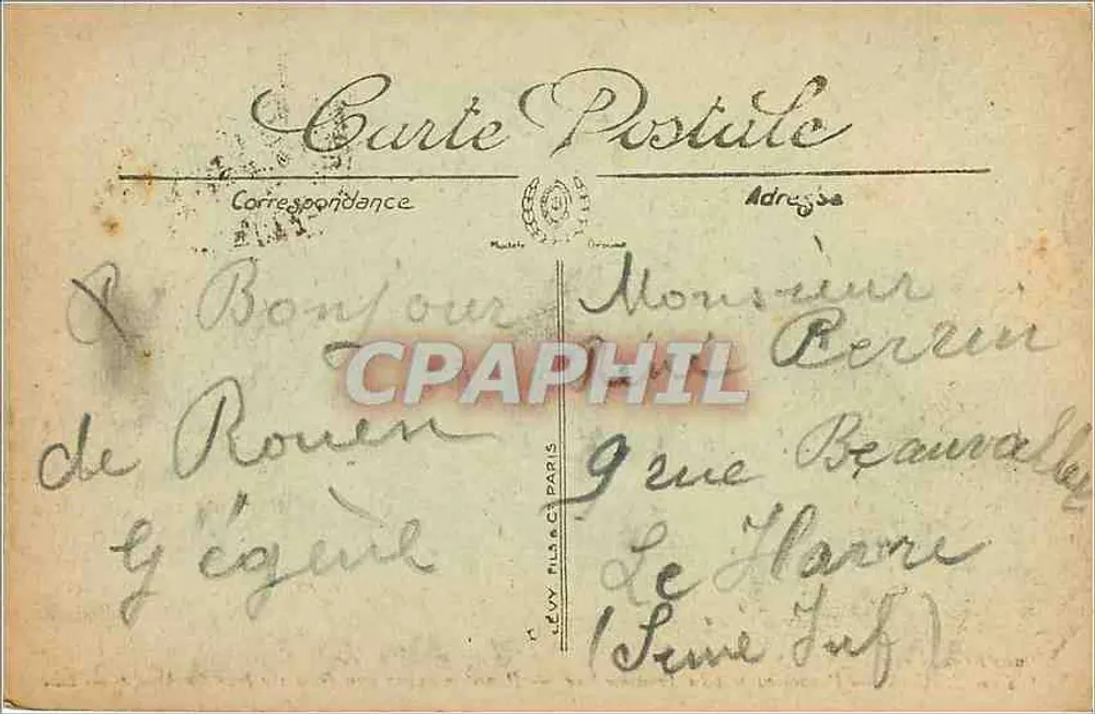Rouen — Panorama tirado do Transbordeur — Vise Paris n° 139 - Verso