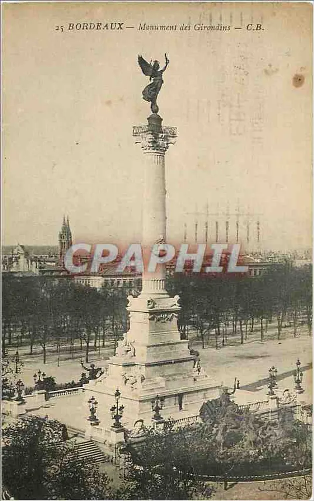 Bordeaux — Monument dos Girondins — C.B. - Frente