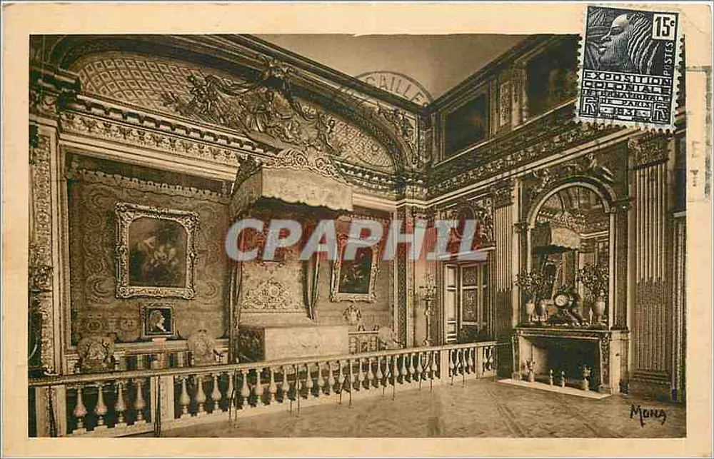 La Chambre de Louis XIV — Versailles — Mongez - Recto