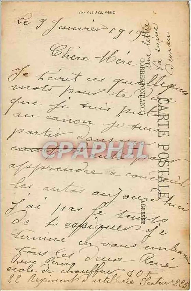 Nemours — A Cabana (Rocher Damée) — LL. — N° 100 - Verso
