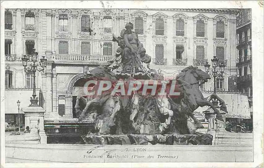 Fontaine Bartholdi (Place des Terreaux) — Lyon — Verlag unbekannt, Seriennummer nicht sichtbar - Vorderseite