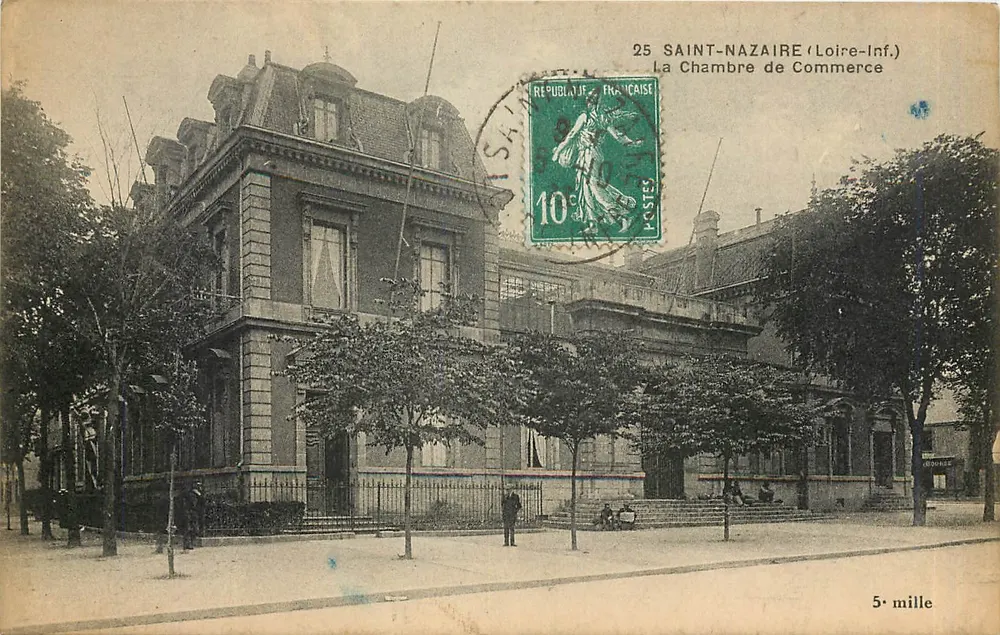 Saint-Nazaire (Loire-Inf.) — La Chambre de Commerce — éditeur F. Chirat, Imp. édit. Nantes - Recto