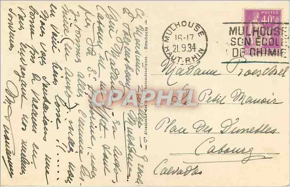 A Pedra dos Bavardos — Mulhouse — editor anônimo, n° 63 - Verso