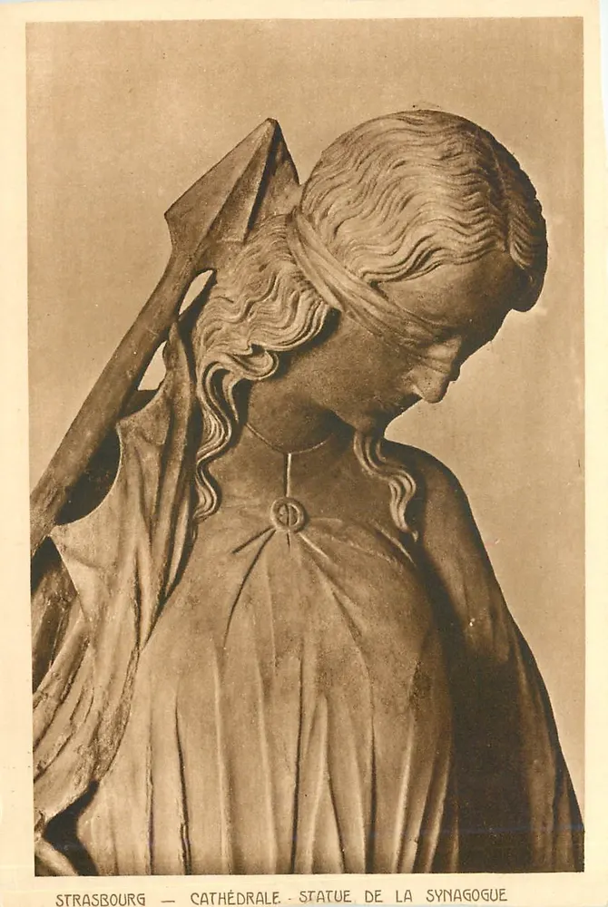 Estrasburgo — Catedral — Estátua da Sinagoga - Frente
