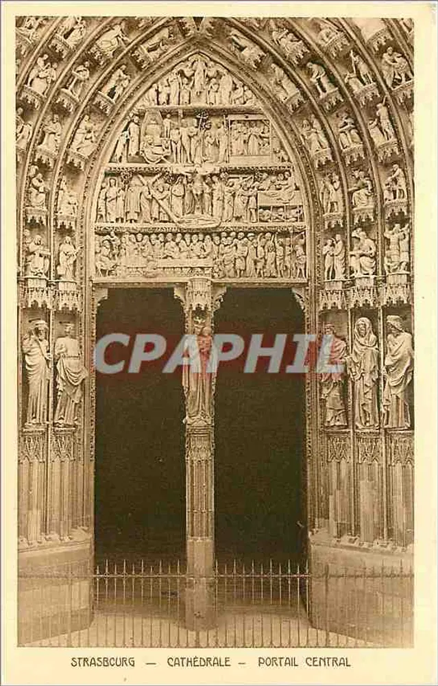 Strasbourg — Catedral — Portal Central — Braun & Dornach, editor - Frente