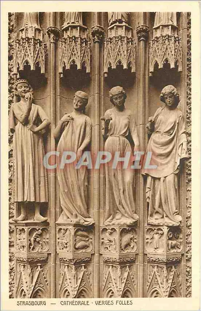 Strasbourg — Cathédrale — Vierges Folles — Braun & Dornach, éditeur - Recto